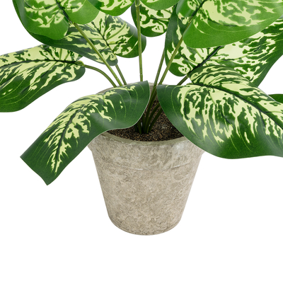 GloboStar® Artificial Garden DIEFFENBACHIA POTTED PLANT 20897 Διακοσμητικό Φυτό Διφενμπάχια Φ40 x Υ33cm