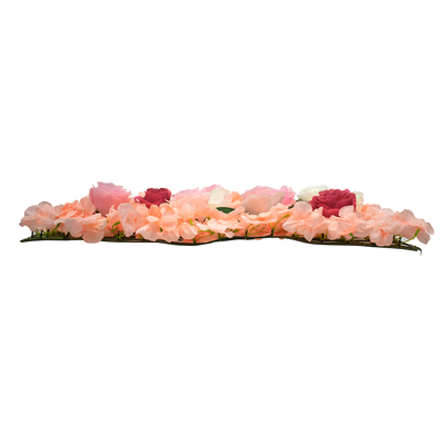 GloboStar® 78306 Συνθετικό Πάνελ Λουλουδιών - Κάθετος Κήπος Τριαντάφυλλο - Ορτανσία Μ60 x Υ40 x Π7cm