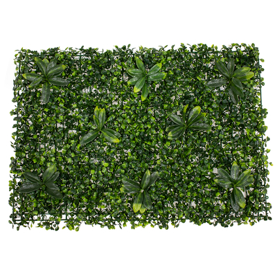 GLOBOSTAR® BUXUS 78410 Τεχνητό Πάνελ Φυλλωσιάς / Κάθετος Κήπος Πυξάρι & Ιαπωνική Δάφνη - Πράσινο - Μ60 x Π7 x Υ40cm