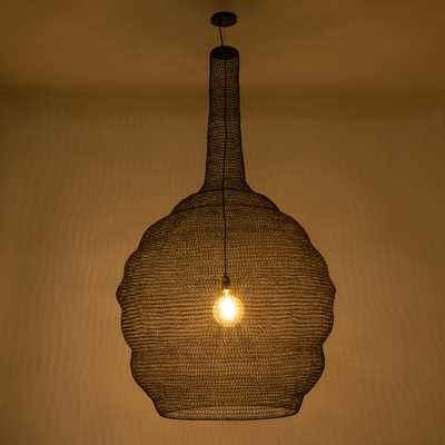 GLOBOSTAR® KENTUCKY 01887 Vintage Κρεμαστό Φωτιστικό Οροφής με Ντουί 1 x E27 AC 220-240V IP20 - Καφέ - Μ90 x Π90 x Υ150cm