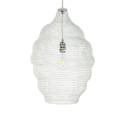 GLOBOSTAR® KENTUCKY 01898 Vintage Κρεμαστό Φωτιστικό Οροφής με Ντουί 1 x E27 AC 220-240V IP20 - Λευκό - Μ40 x Π40 x Y60cm