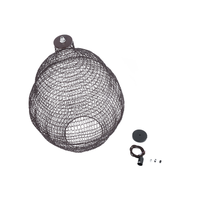 GLOBOSTAR® KENTUCKY 01899 Vintage Κρεμαστό Φωτιστικό Οροφής με Ντουί 1 x E27 AC 220-240V IP20 - Καφέ - Μ40 x Π40 x Y60cm