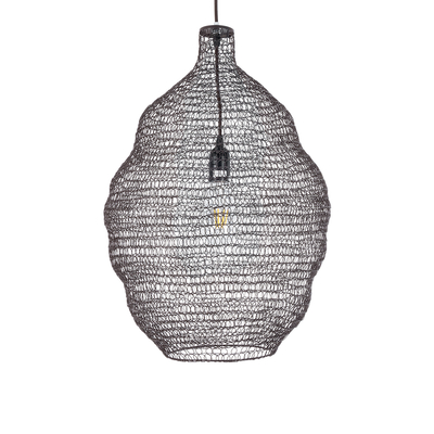 GLOBOSTAR® KENTUCKY 01899 Vintage Κρεμαστό Φωτιστικό Οροφής με Ντουί 1 x E27 AC 220-240V IP20 - Καφέ - Μ40 x Π40 x Y60cm