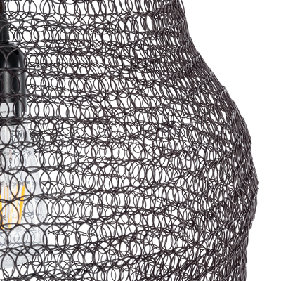 GLOBOSTAR® KENTUCKY 01899 Vintage Κρεμαστό Φωτιστικό Οροφής με Ντουί 1 x E27 AC 220-240V IP20 - Καφέ - Μ40 x Π40 x Y60cm