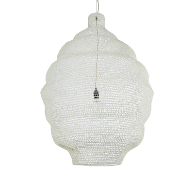 GLOBOSTAR® KENTUCKY 01901 Vintage Κρεμαστό Φωτιστικό Οροφής με Ντουί 1 x E27 AC 220-240V IP20 - Λευκό - Μ80 x Π80 x Y110cm