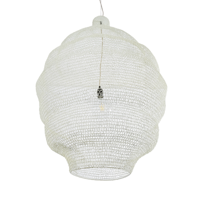 GLOBOSTAR® KENTUCKY 01901 Vintage Κρεμαστό Φωτιστικό Οροφής με Ντουί 1 x E27 AC 220-240V IP20 - Λευκό - Μ80 x Π80 x Y110cm