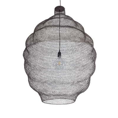 GLOBOSTAR® KENTUCKY 01902 Vintage Κρεμαστό Φωτιστικό Οροφής με Ντουί 1 x E27 AC 220-240V IP20 - Καφέ - Μ80 x Π80 x Y110cm