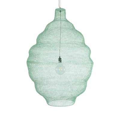 GLOBOSTAR® KENTUCKY 01903 Vintage Κρεμαστό Φωτιστικό Οροφής με Ντουί 1 x E27 AC 220-240V IP20 - Τιρκουάζ - Μ80 x Π80 x Y110cm