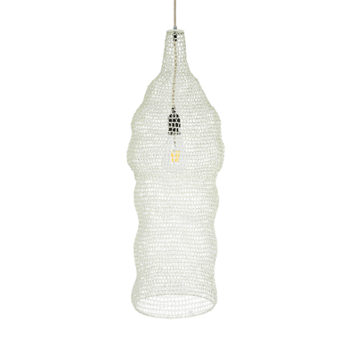 GLOBOSTAR® KENTUCKY 01904 Vintage Κρεμαστό Φωτιστικό Οροφής με Ντουί 1 x E27 AC 220-240V IP20 - Λευκό - Μ30 x Π30 x Y80cm