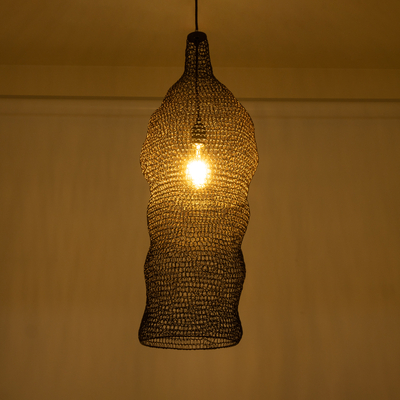 GLOBOSTAR® KENTUCKY 01905 Vintage Κρεμαστό Φωτιστικό Οροφής με Ντουί 1 x E27 AC 220-240V IP20 - Καφέ - Μ30 x Π30 x Y80cm