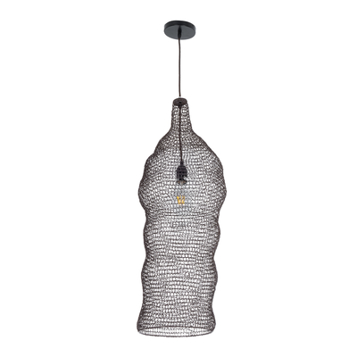 GLOBOSTAR® KENTUCKY 01905 Vintage Κρεμαστό Φωτιστικό Οροφής με Ντουί 1 x E27 AC 220-240V IP20 - Καφέ - Μ30 x Π30 x Y80cm