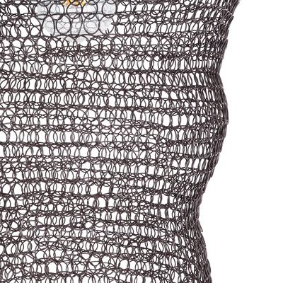 GLOBOSTAR® KENTUCKY 01905 Vintage Κρεμαστό Φωτιστικό Οροφής με Ντουί 1 x E27 AC 220-240V IP20 - Καφέ - Μ30 x Π30 x Y80cm