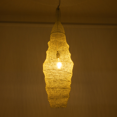 GLOBOSTAR® KENTUCKY 01907 Vintage Κρεμαστό Φωτιστικό Οροφής με Ντουί 1 x E27 AC 220-240V IP20 - Λευκό - Μ30 x Π30 x Y105cm