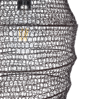 GLOBOSTAR® KENTUCKY 01908 Vintage Κρεμαστό Φωτιστικό Οροφής με Ντουί 1 x E27 AC 220-240V IP20 - Καφέ - Μ30 x Π30 x Y105cm