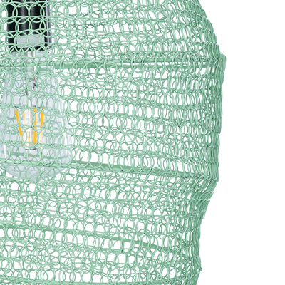 GLOBOSTAR® KENTUCKY 01909 Vintage Κρεμαστό Φωτιστικό Οροφής με Ντουί 1 x E27 AC 220-240V IP20 - Τιρκουάζ - Μ30 x Π30 x Y105cm