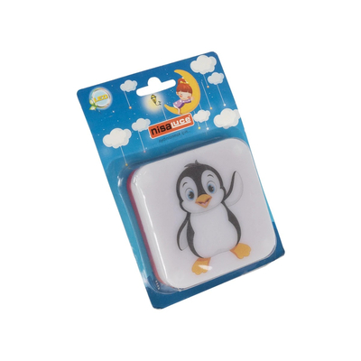 GloboStar® KIDDO 202-0004 Παιδικό Φωτιστικό Νυκτός LED 1W 95lm 120° AC220-240V IP20 Ψυχρό Λευκό 6000K - Μ5.5 x Π5.5 x Υ8cm - 2 Χρόνια Εγγύηση