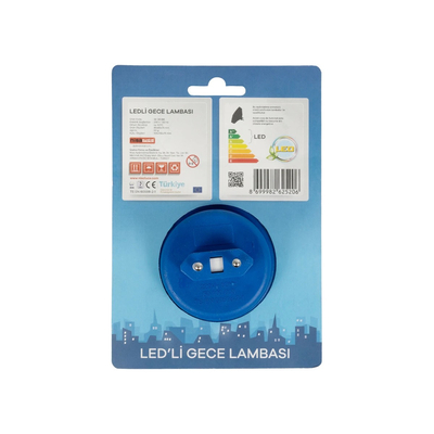 GloboStar® KIDDO 202-0007 Παιδικό Φωτιστικό Νυκτός LED 1W 95lm 120° AC220-240V IP20 Ψυχρό Λευκό 6000K - Μ5.5 x Π5.5 x Υ8cm - 2 Χρόνια Εγγύηση