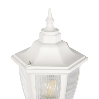 GLOBOSTAR® ENGLAND 202-0012 Vintage Φωτιστικό Τοίχου - Απλίκα με Ντουί 1 x E27 AC 220-240V IP44 - Λευκό - Μ25 x Π20 x Υ42cm