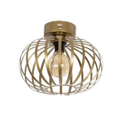 GLOBOSTAR® STAR 202-0050 Μοντέρνο Φωτιστικό Οροφής με Ντουί 1 x E27 AC 220-240V IP20 - Χρυσό - Μ40 x Π40 x Υ27cm