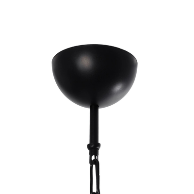 GLOBOSTAR® GATSBY 203-0007 Vintage Κρεμαστό Φωτιστικό Οροφής με Ντουί 1 x E27 AC 220-240V IP20 - Μαύρο & Μπεζ - Μ25 x Π25 x Υ25cm