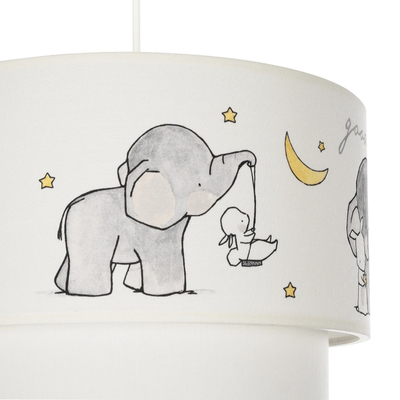 GLOBOSTAR® ELEPHANT 204-0002 Παιδικό Κρεμαστό Φωτιστικό Οροφής με Ντουί 1 x E27 AC 220-240V IP20 - Πολύχρωμο - Μ30 x Π30 x Υ24cm