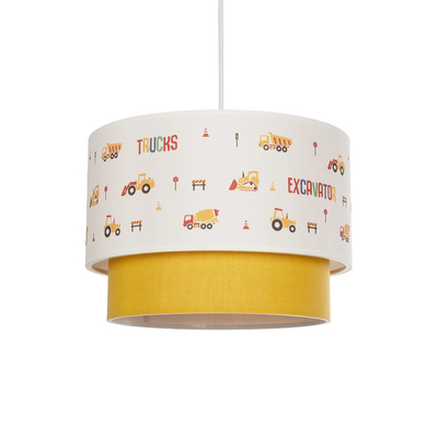 GLOBOSTAR® EXCAVATOR 204-0005 Παιδικό Κρεμαστό Φωτιστικό Οροφής με Ντουί 1 x E27 AC 220-240V IP20 - Πολύχρωμο - Μ30 x Π30 x Υ24cm