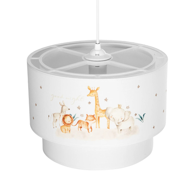 GLOBOSTAR® GIRAFFE 204-0007 Παιδικό Κρεμαστό Φωτιστικό Οροφής με Ντουί 1 x E27 AC 220-240V IP20 - Πολύχρωμο - Μ30 x Π30 x Υ24cm