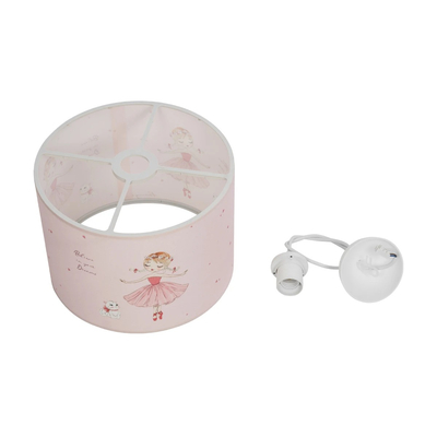 GLOBOSTAR® BALLERINA 204-0015 Παιδικό Κρεμαστό Φωτιστικό Οροφής με Ντουί 1 x E27 AC 220-240V IP20 - Ροζ - Μ28 x Π28 x Υ24cm