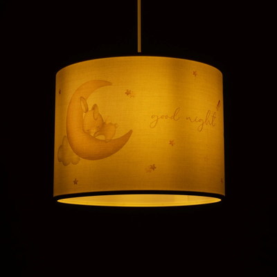 GLOBOSTAR® MOON 204-0019 Παιδικό Κρεμαστό Φωτιστικό Οροφής με Ντουί 1 x E27 AC 220-240V IP20 - Πολύχρωμο - Μ28 x Π28 x Υ24cm