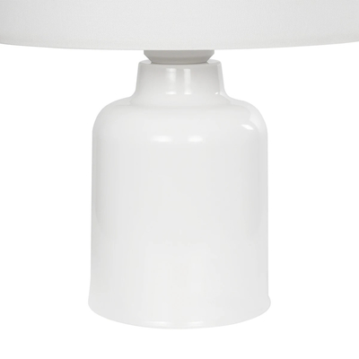 GloboStar® OWL 204-0024 Παιδικό Eπιτραπέζιο Φωτιστικό Πορτατίφ Μονόφωτο 1 x E27 IP20 Πολύχρωμο Ύφασμα με Λευκό Πλαστικό - Μ24 x Π24 x Υ32cm