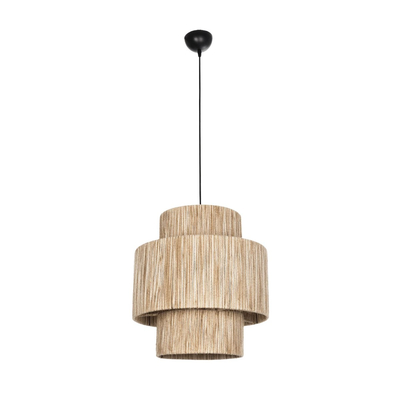 GLOBOSTAR® SALTO 203-0037 Boho Κρεμαστό Φωτιστικό Οροφής με Ντουί 1 x E27 AC 220-240V IP20 - Μπεζ - M40 x Π40 x Υ42cm