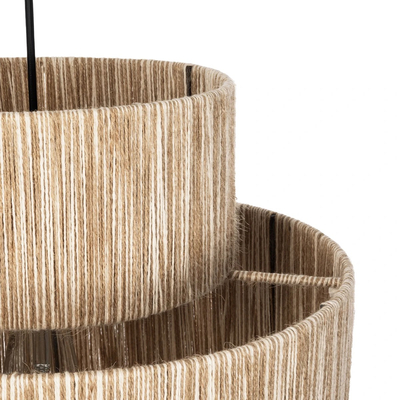 GLOBOSTAR® SALTO 203-0037 Boho Κρεμαστό Φωτιστικό Οροφής με Ντουί 1 x E27 AC 220-240V IP20 - Μπεζ - M40 x Π40 x Υ42cm