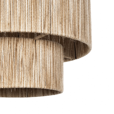 GLOBOSTAR® SALTO 203-0037 Boho Κρεμαστό Φωτιστικό Οροφής με Ντουί 1 x E27 AC 220-240V IP20 - Μπεζ - M40 x Π40 x Υ42cm