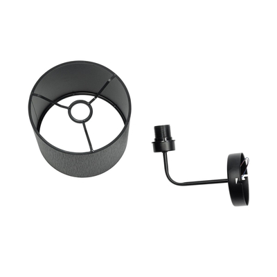 GLOBOSTAR® RALPH 203-0038 Vintage Φωτιστικό Τοίχου - Απλίκα με Ντουί 1 x E27 AC 220-240V IP20 - Μαύρο - Μ22 x Π29 x Υ30cm