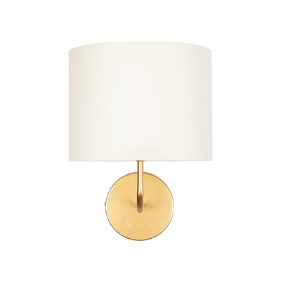 GLOBOSTAR® RALPH 203-0039 Vintage Φωτιστικό Τοίχου - Απλίκα με Ντουί 1 x E27 AC 220-240V IP20 - Χρυσό & Λευκό - Μ22 x Π29 x Υ30cm