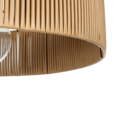 GLOBOSTAR® KYCLOS 203-0044 Boho Κρεμαστό Φωτιστικό Οροφής με Ντουί 1 x E27 AC 220-240V IP20 - Μπεζ - M55 x Π55 x Υ20cm