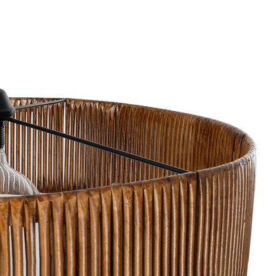 GLOBOSTAR® KYCLOS 203-0045 Boho Κρεμαστό Φωτιστικό Οροφής με Ντουί 1 x E27 AC 220-240V IP20 - Καφέ - M55 x Π55 x Υ20cm