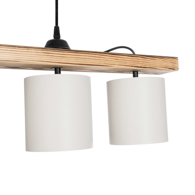 GLOBOSTAR® CUP 203-0054 Vintage Κρεμαστό Φωτιστικό Οροφής με Ντουί 5 x E27 AC 220-240V IP20 - Μπεζ & Λευκό - Μ100 x Π14 x Υ24cm