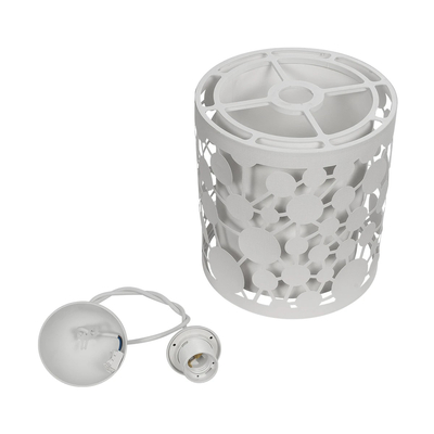 GLOBOSTAR® PETAL 203-0065 Μοντέρνο Κρεμαστό Φωτιστικό Οροφής με Ντουί 1 x E27 AC 220-240V IP20 - Λευκό - Μ23 x Π23 x Υ30cm