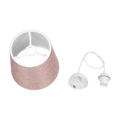 GLOBOSTAR® CONEY 203-0072 Μοντέρνο Κρεμαστό Φωτιστικό Οροφής με Ντουί 1 x E27 AC 220-240V IP20 - Ροζ - Μ26 x Π26 x Υ25cm