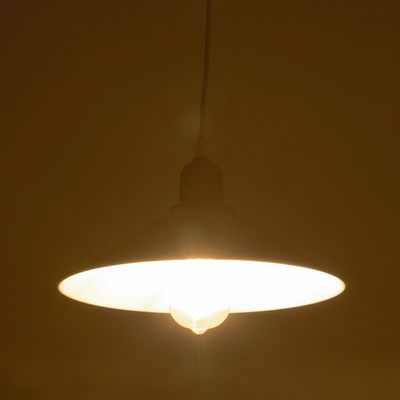 GLOBOSTAR® FERRO 203-0086 Μοντέρνο Κρεμαστό Φωτιστικό Οροφής με Ντουί 1 x E27 AC 220-240V IP20 - Μπεζ - Μ30 x Π30 x Υ15cm