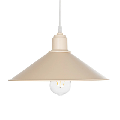 GLOBOSTAR® FERRO 203-0086 Μοντέρνο Κρεμαστό Φωτιστικό Οροφής με Ντουί 1 x E27 AC 220-240V IP20 - Μπεζ - Μ30 x Π30 x Υ15cm