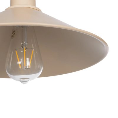 GLOBOSTAR® FERRO 203-0086 Μοντέρνο Κρεμαστό Φωτιστικό Οροφής με Ντουί 1 x E27 AC 220-240V IP20 - Μπεζ - Μ30 x Π30 x Υ15cm