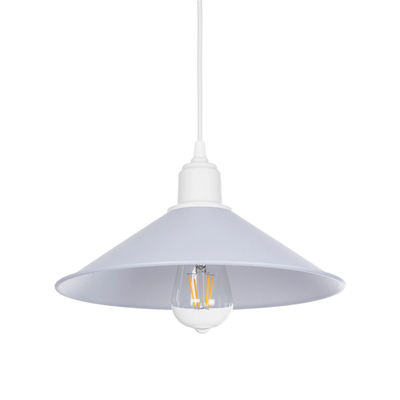 GLOBOSTAR® FERRO 203-0087 Μοντέρνο Κρεμαστό Φωτιστικό Οροφής με Ντουί 1 x E27 AC 220-240V IP20 - Λευκό - Μ30 x Π30 x Υ15cm