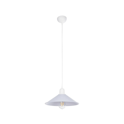 GLOBOSTAR® FERRO 203-0087 Μοντέρνο Κρεμαστό Φωτιστικό Οροφής με Ντουί 1 x E27 AC 220-240V IP20 - Λευκό - Μ30 x Π30 x Υ15cm