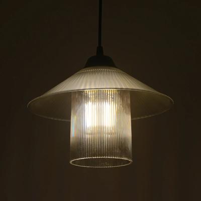 GLOBOSTAR® PROMO 203-0089 Μοντέρνο Κρεμαστό Φωτιστικό Οροφής με Ντουί 1 x E27 AC 220-240V IP20 - Μαύρο & Μαύρο Φιμέ - Μ25.5 x Π25.5 x Υ20cm