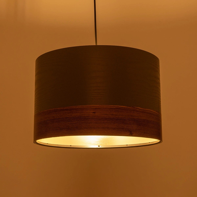 GLOBOSTAR® ZYKLUS 203-0102 Μοντέρνο Κρεμαστό Φωτιστικό Οροφής με Ντουί 1 x E27 AC 220-240V IP20 - Γκρί & Καφέ - Μ36 x Π36 x Υ25cm