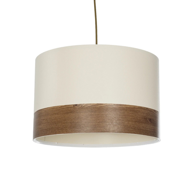 GLOBOSTAR® ZYKLUS 203-0103 Μοντέρνο Κρεμαστό Φωτιστικό Οροφής με Ντουί 1 x E27 AC 220-240V IP20 - Μπεζ & Καφέ - Μ36 x Π36 x Υ25cm