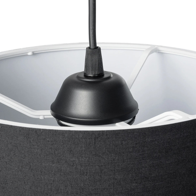 GLOBOSTAR® BLAZE 203-0109 Μοντέρνο Κρεμαστό Φωτιστικό Οροφής με Ντουί 1 x E27 AC 220-240V IP20 - Μαύρο - Μ22 x Π22 x Υ20cm