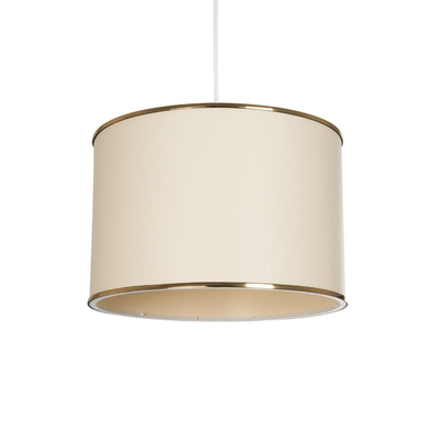 GLOBOSTAR® ELECTRA 203-0110 Μοντέρνο Κρεμαστό Φωτιστικό Οροφής με Ντουί 1 x E27 AC 220-240V IP20 - Mπεζ & Χρυσό - Μ30 x Π30 x Υ23cm